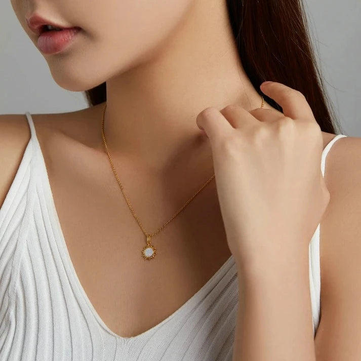 Rising Sun Opal Necklace
