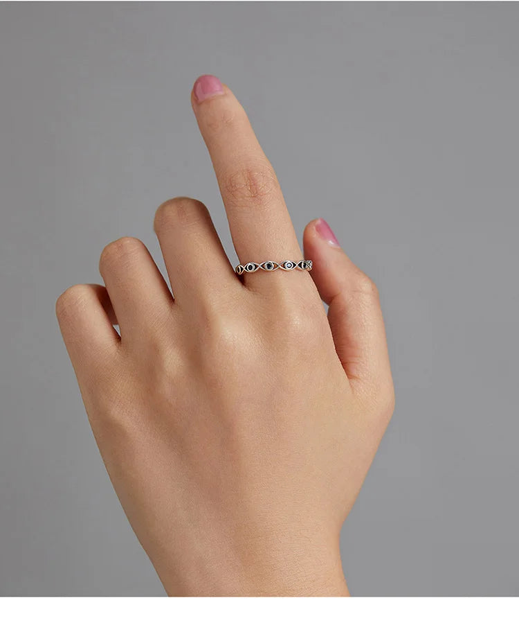 Evil Eye Silver Ring