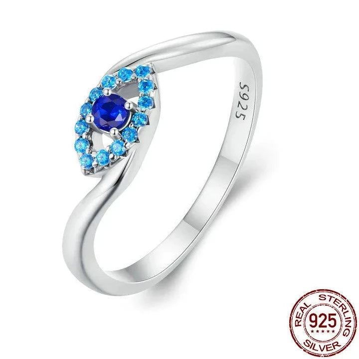 Silver Evil Eye Ring