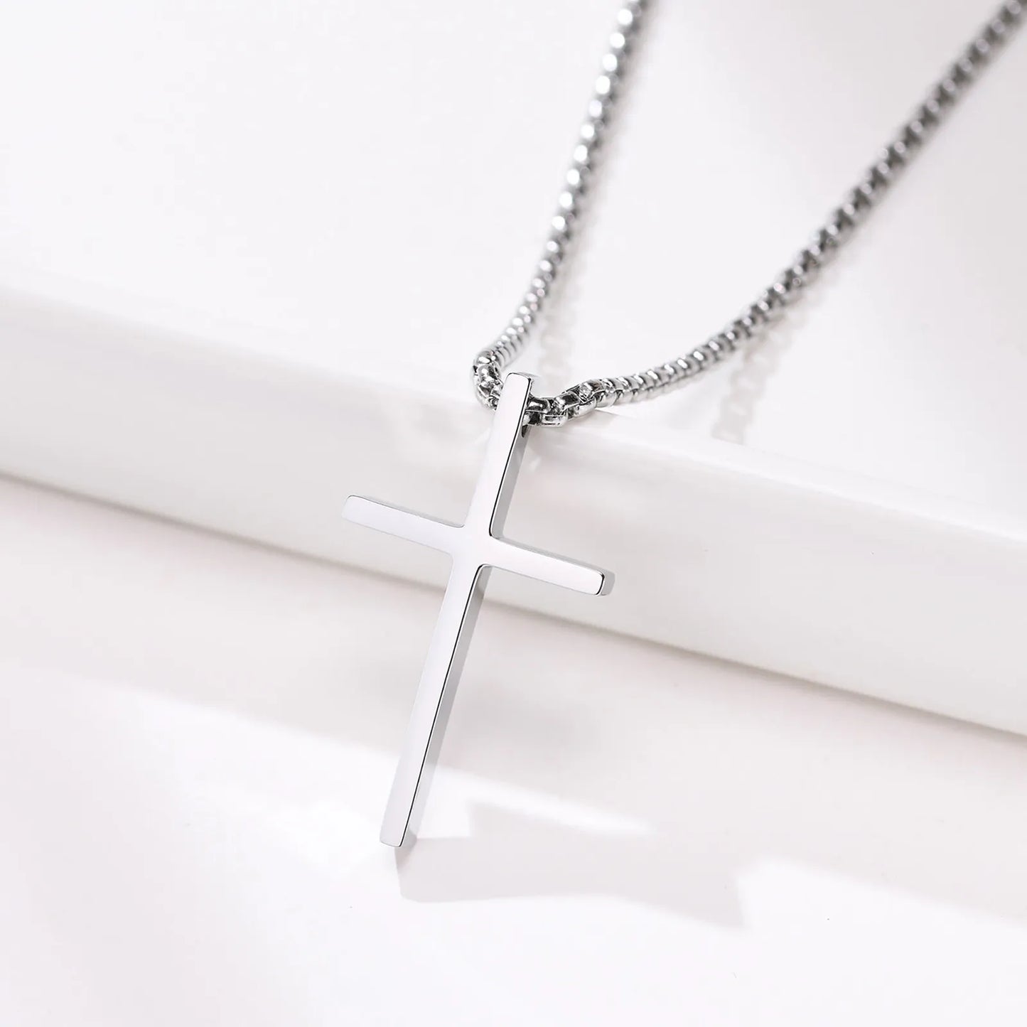 Double-Chains Cross Necklace