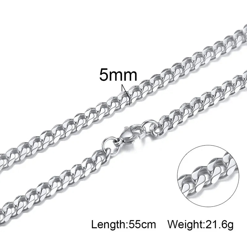 Double-Chains Cross Necklace