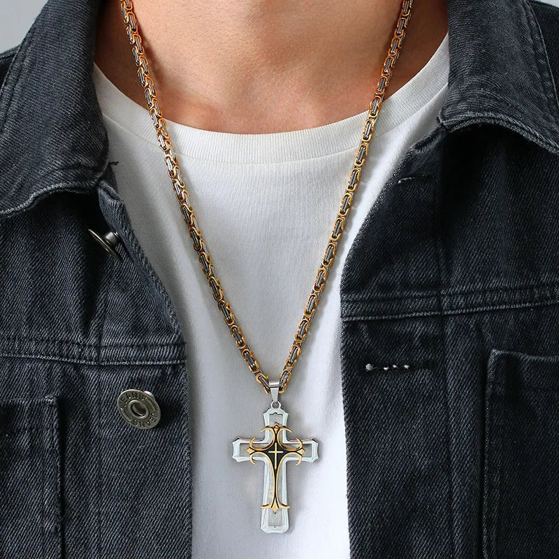 Byzantine Necklace Cross Pendant