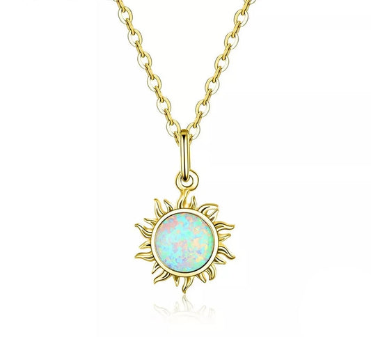 Rising Sun Opal Necklace