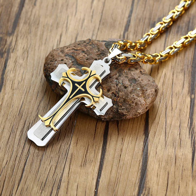 Byzantine Necklace Cross Pendant