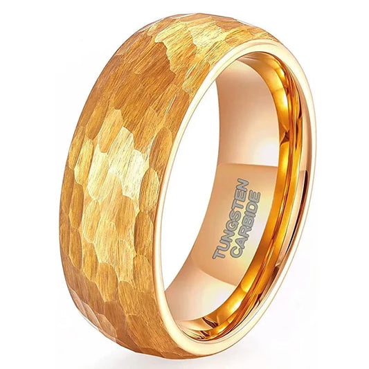 Gilded Horizon Tungsten Ring