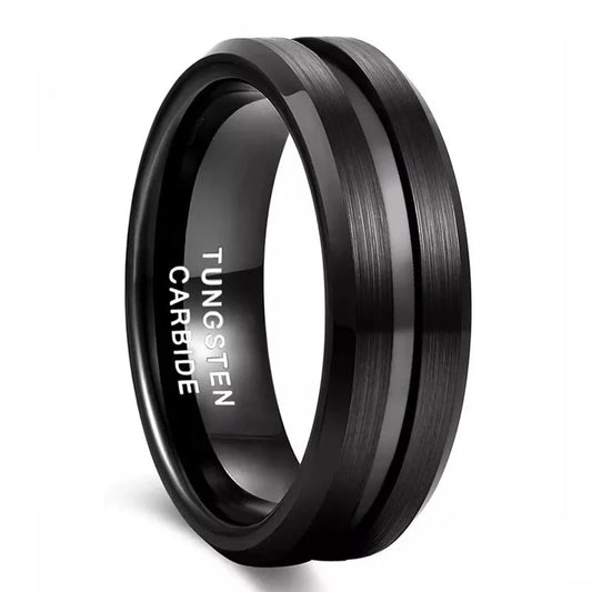 Onyx Shadow Tungsten Ring