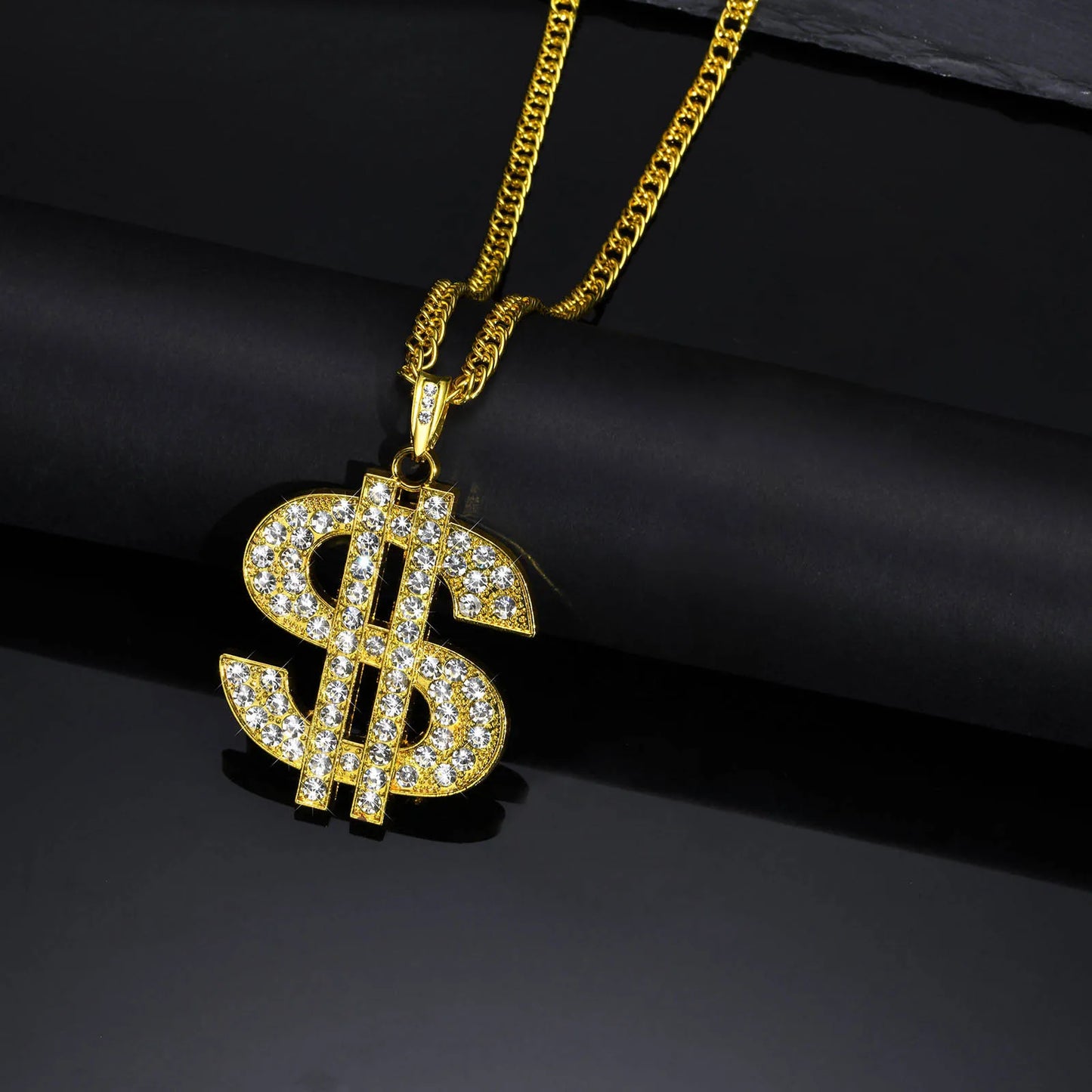 Iced Out Dollar Sign Pendant