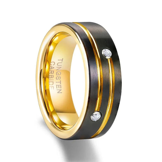 Diamond Essence Tungsten Ring