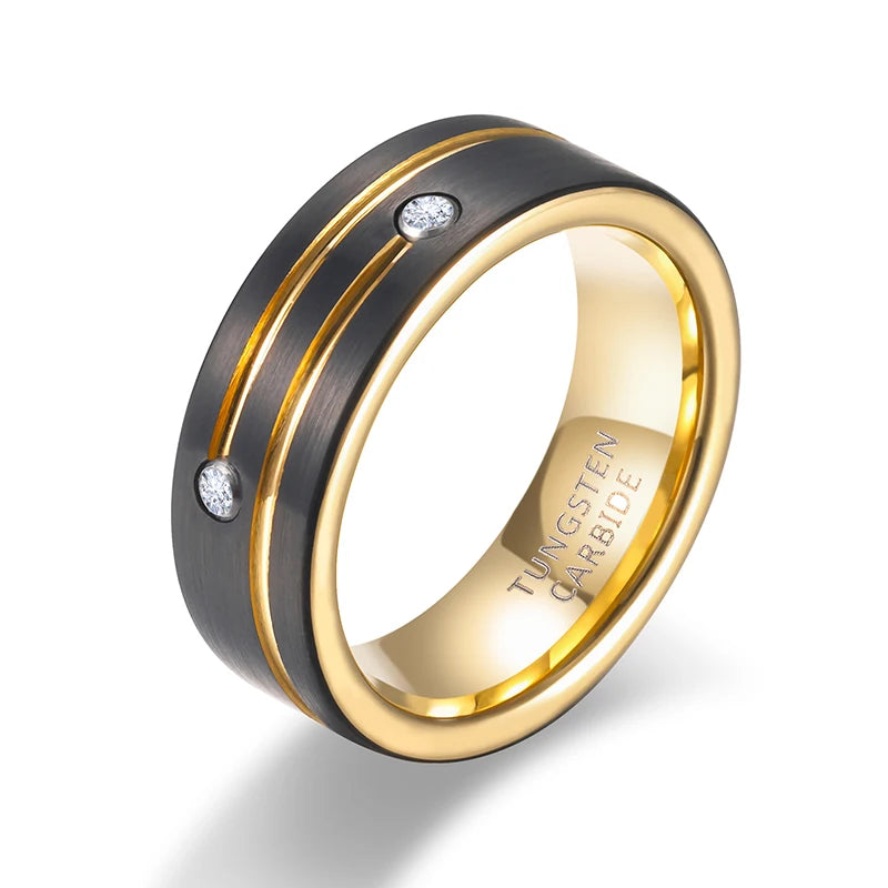 Diamond Essence Tungsten Ring